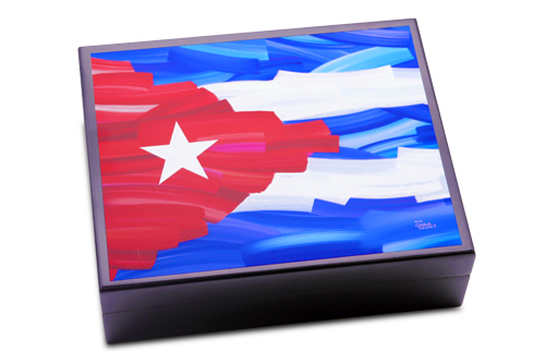 卓上ヒュミドール30 キューバ国旗柄 数量限定品 Cubancigar Jp 卓上ヒュミドール30 キューバ国旗柄 数量限定品 Cubancigar Jp